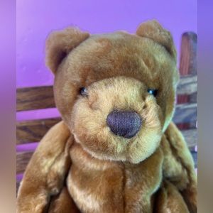 Velvete by Greek Brown Stuffed Plush Teddy Bear 8” Sitting ASI 62960